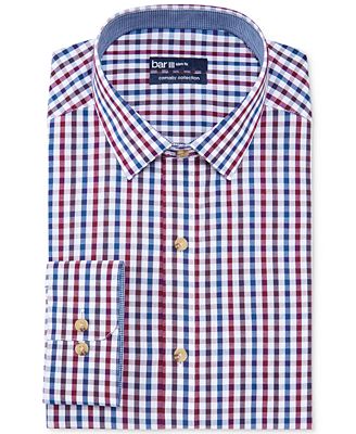 Bar III Carnaby Collection Slim-Fit Multi-Check Dress Shirt - Dress ...