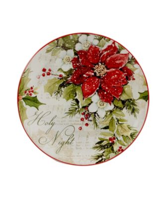 Silent Night 4 Piece Dessert Plate Set