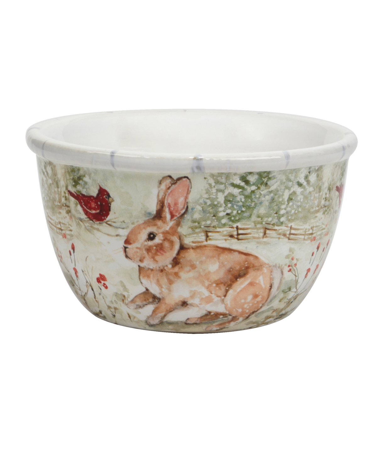 Certified International Winter's Walk 4 Piece Ice Cream Bowl Set