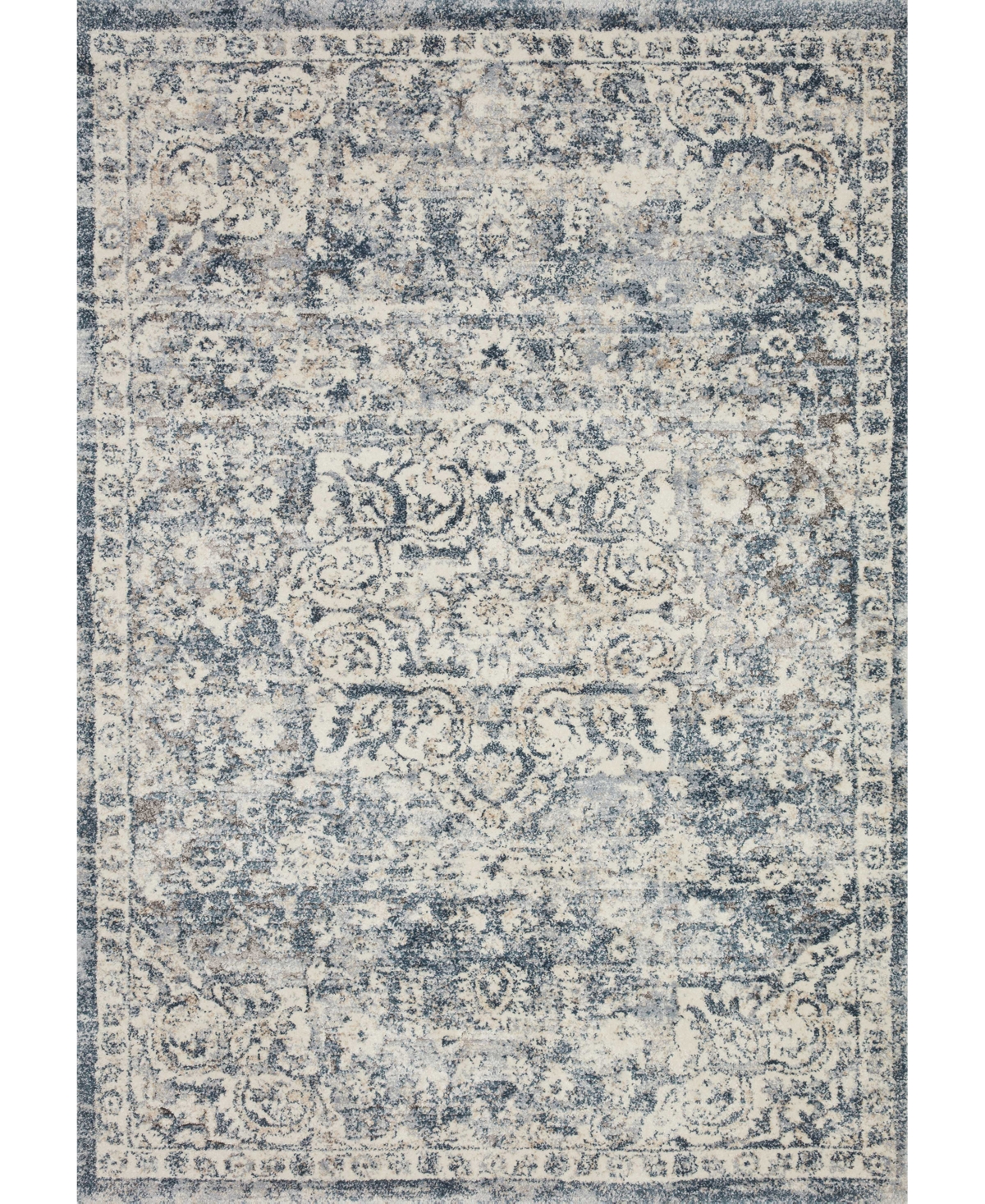 Loloi Theory Thy-02 7'10" X 10'10" Area Rug In Ivory,blue