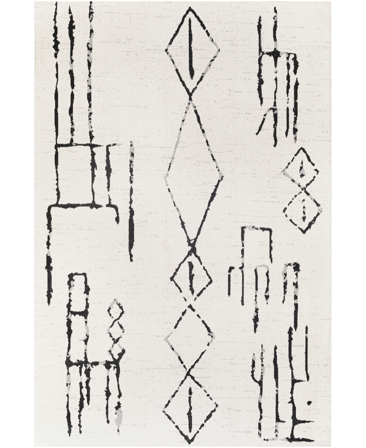 Abbie & Allie Rugs Wake Wke-2318 6'7in x 9' Area Rug - Black, Gray