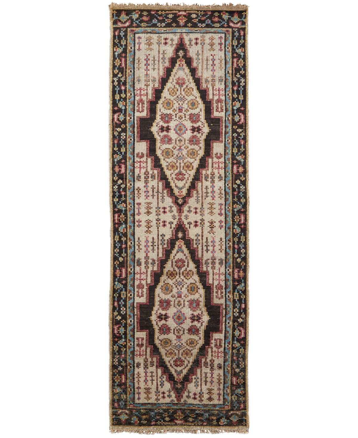 Feizy Bashyr R6755 2'6in x 8' Runner Area Rug - Brown