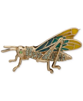 Anne Klein - Gold-Tone Pav&eacute; Grasshopper Pin