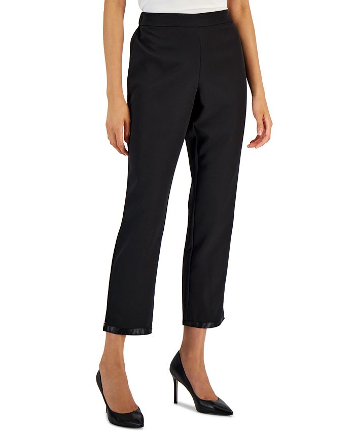 JM Collection Women's Satin Hem Pull-On Pants, Created for Macy's - Macy's