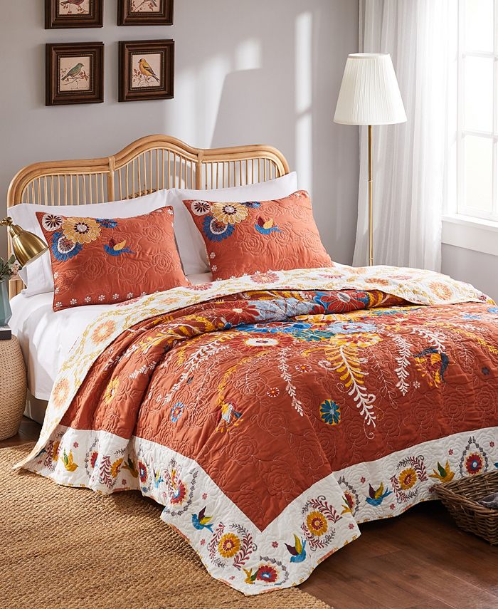 Greenland Home Fashions Topanga Quilt Set, 3Piece King Macy's