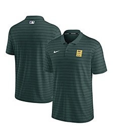 Men's Green Colorado Rockies Authentic Collection 2022 City Connect Striped Performance Polo Shirt