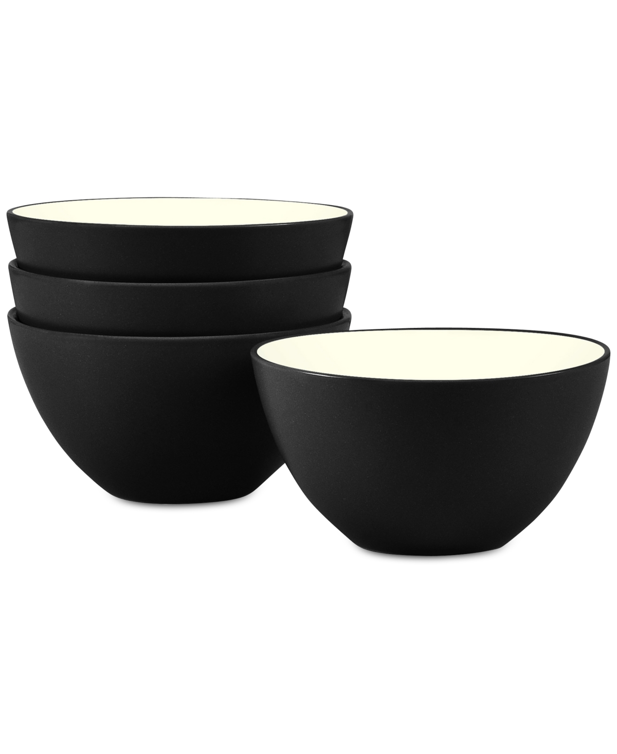 Noritake Colorwave Side/prep Bowls, Set Of 4 In Graphite