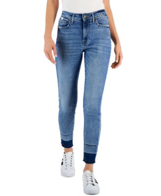Tommy Hilfiger - Women's Distressed Raw-Cuff Denim Ankle Jeans