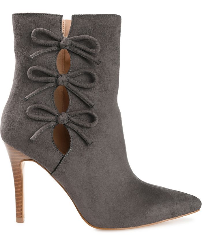 Journee Collection Women's Deandra Bow Detail Stiletto Dress Booties