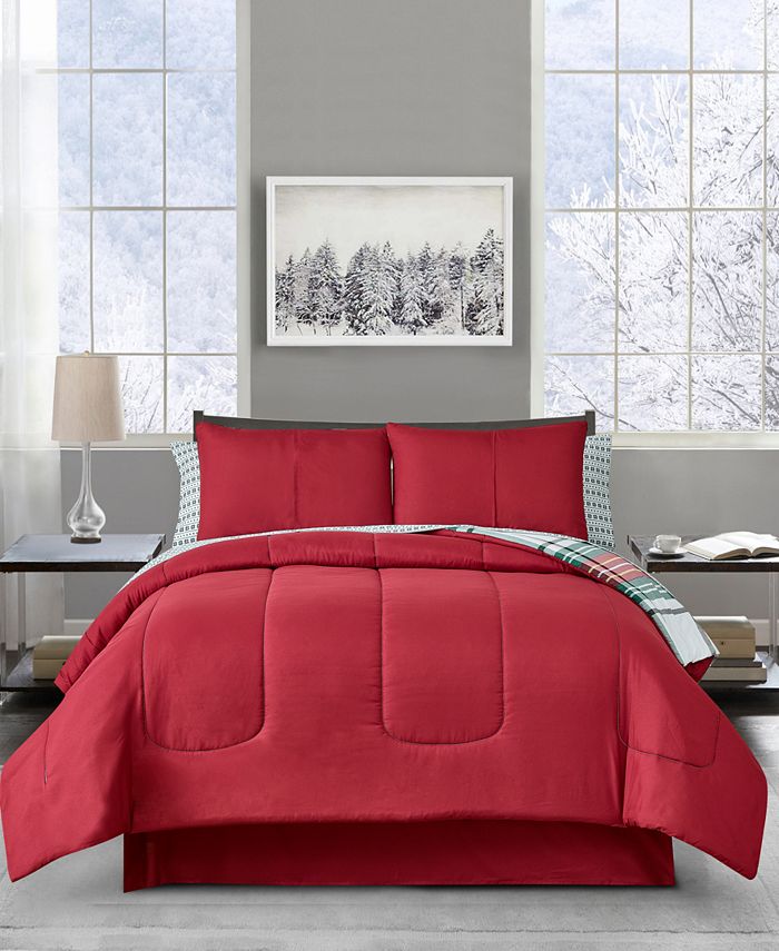 Keeco Holiday Perth Plaid 8Pc. Comforter Sets, Created For Macy's Macy's