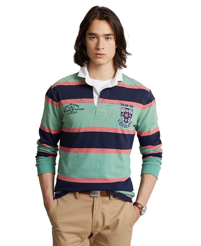 Polo Ralph Lauren Men's Classic Fit Striped Jersey Rugby Shirt & Reviews -  Sweaters - Men - Macy's