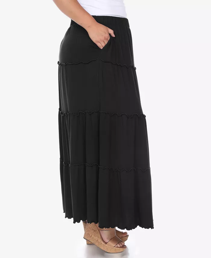 Plus Size Tiered Maxi Skirt - thumbnail 8