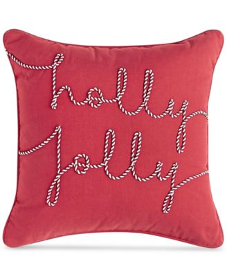 Charter Club - Damask Designs Holly Jolly Decorative Pillow, 16" x 16", Created by Macy's