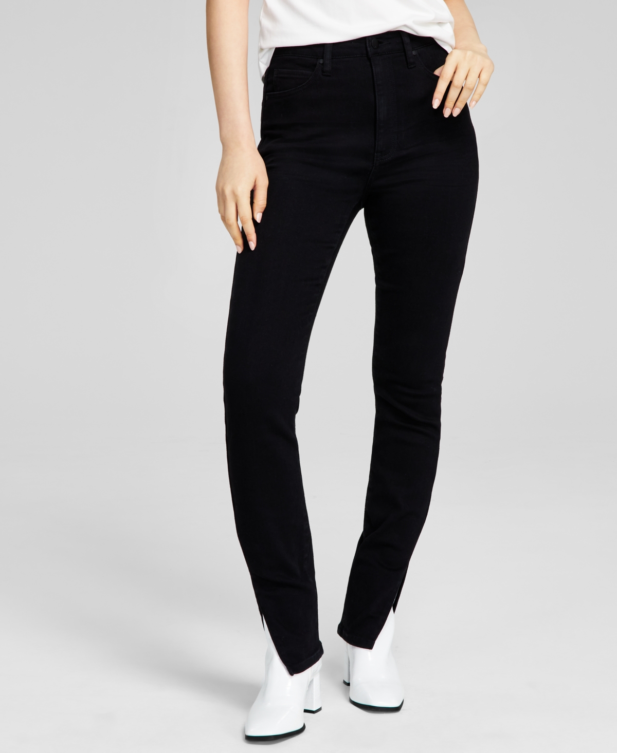  And Now This Women's High-Rise Skinny Split-Hem Jeans