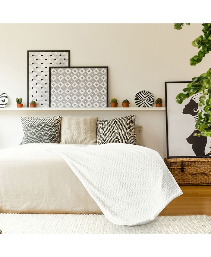 Thesis Reversible Faux Fur Real Sherpa Lined Throw Blanket 50" x 60