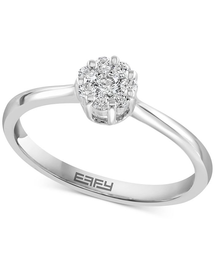EFFY Collection EFFY® HEMATIAN Diamond Cluster Engagement Ring (1/5 ct ...