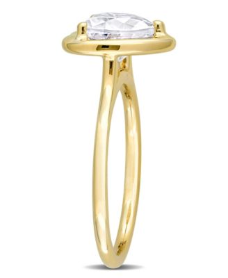 Moissanite in 10K Gold Heart Solitaire Engagement Ring