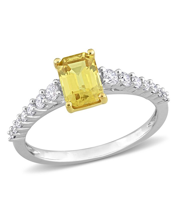 Macy's sapphire top and diamond ring