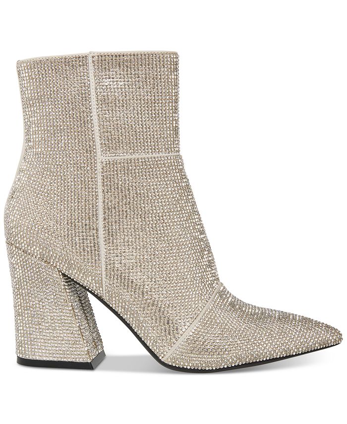Madden Girl Women's Cody Rhinestone FlaredHeel Dress Booties & Reviews Booties Shoes Macy's