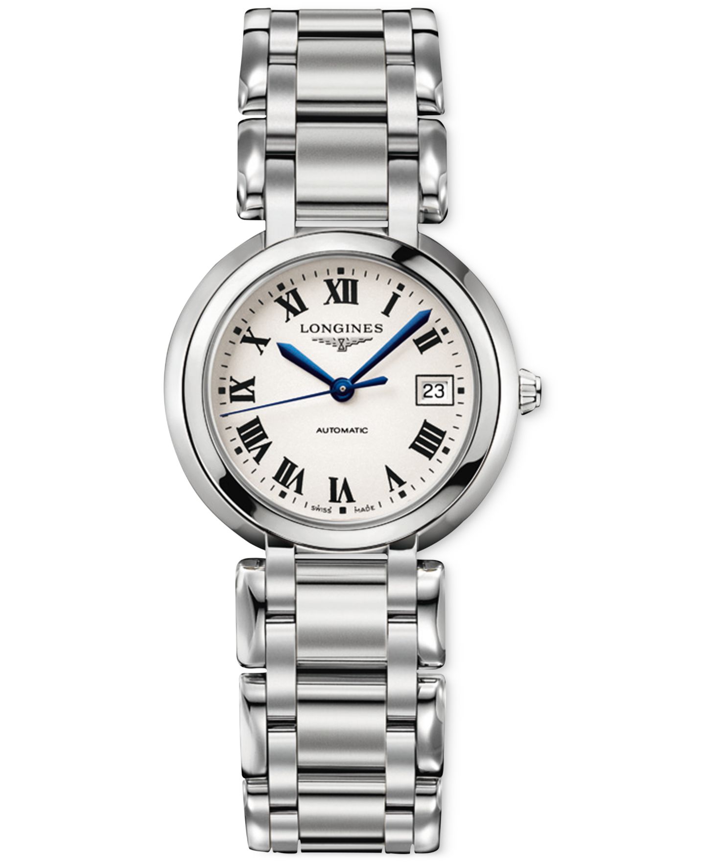 Женские часы Longines Swiss Automatic PrimaLuna Stainless Steel Bracelet Watch 30mm — фото 1