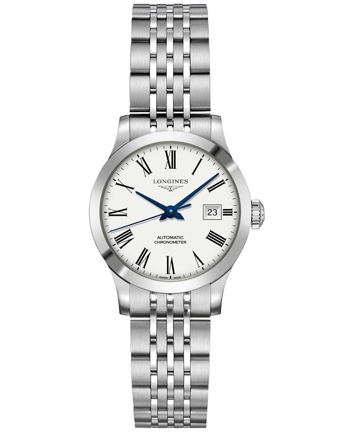 Longines - Women's Swiss Automatic Chronometer Record Stainless Steel Bracelet Watch 30mm