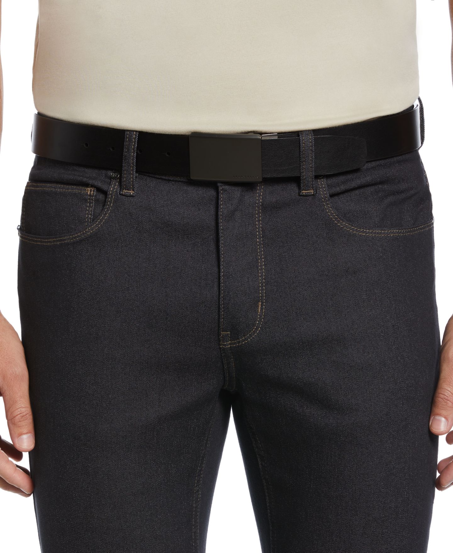 Мужской ремень Perry Ellis Portfolio Plaque Reversible Belt — фото 4