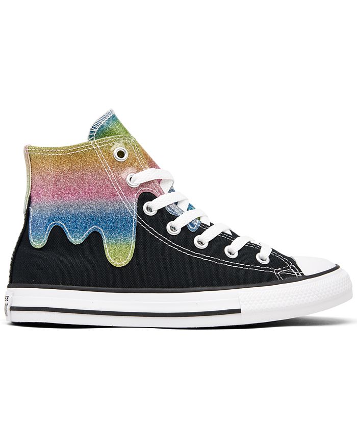 Converse Little Girls Chuck Taylor All Star Glitter Drip High Top
