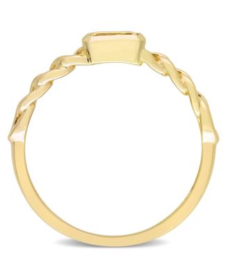 Citrine (1/3 ct. t.w.) Link Ring in 10k Yellow Gold