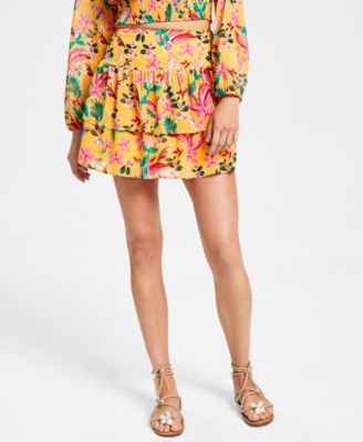 Bar III Petite Ruffled Eyelet Skirt main image 0