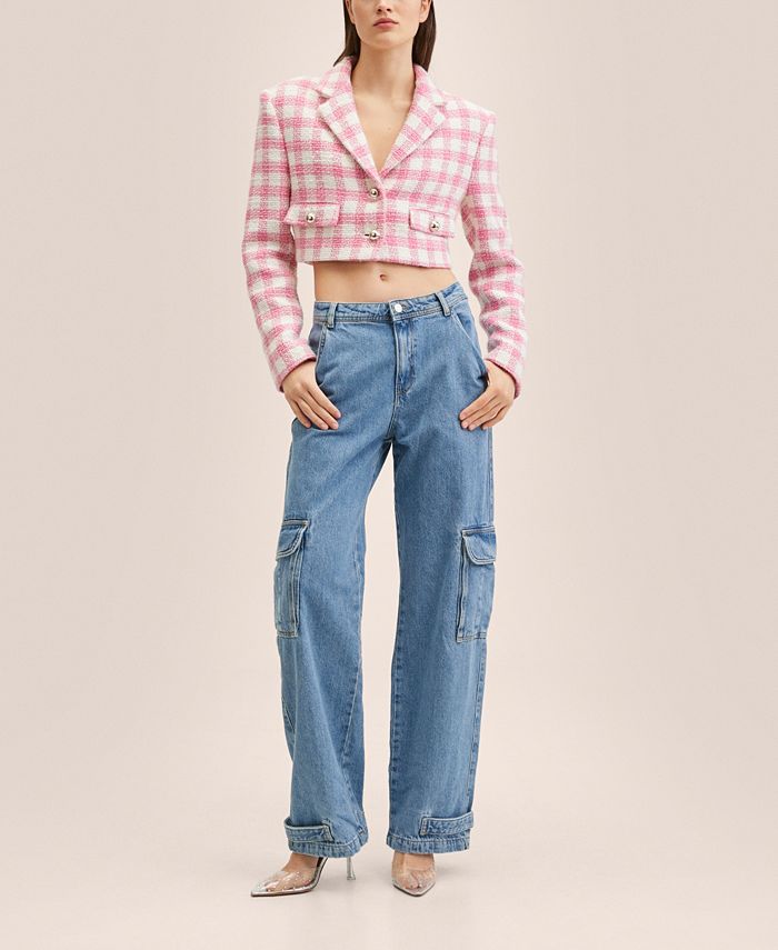 MANGO Women's Pocket Cargo Jeans Macy's