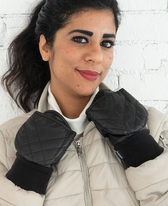 Isotoner Signature Insulated Water Repellent Quilted Flip Mittens Macy's