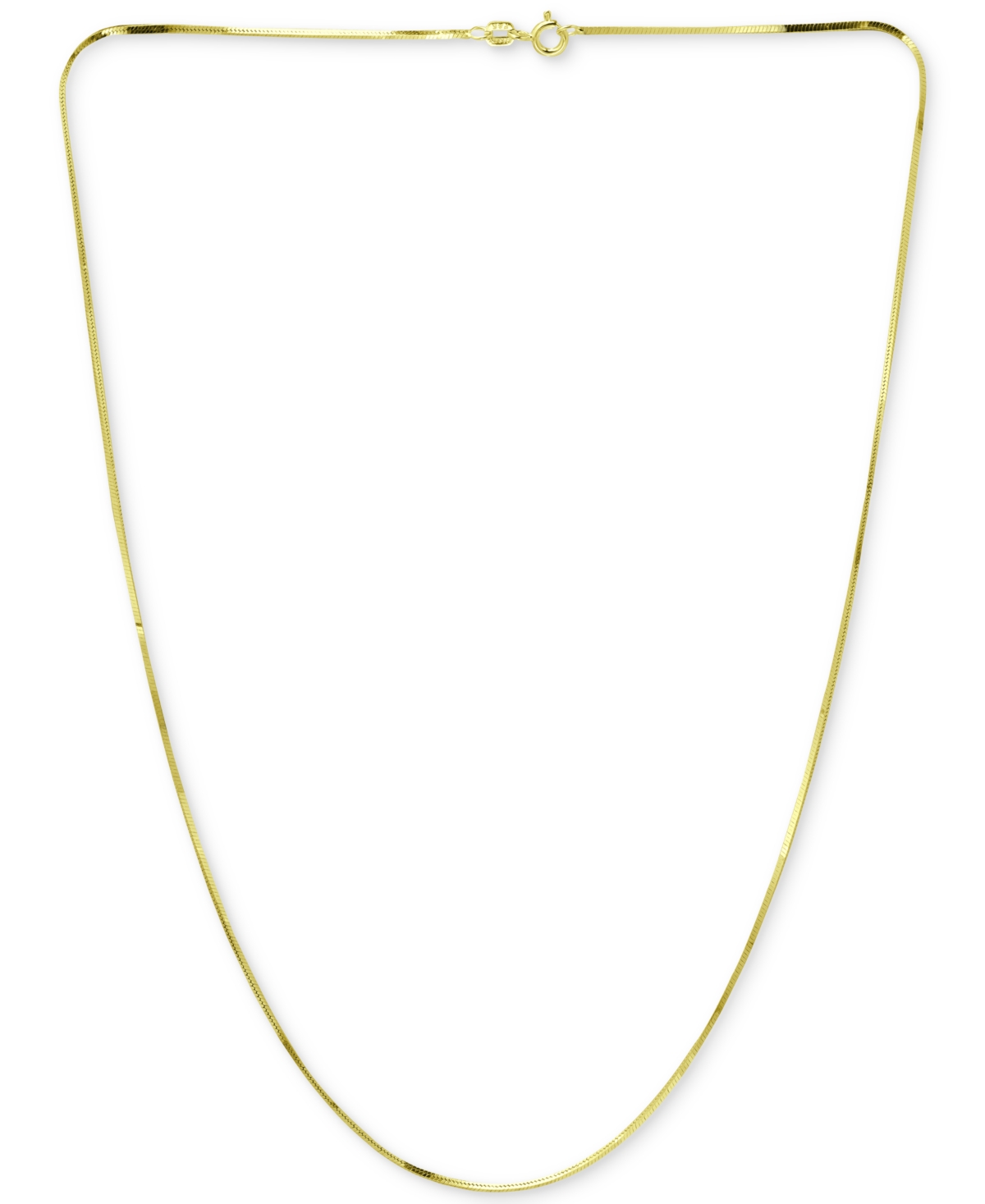 Square Snake Link 16" Chain Necklace in 18k Gold-Plated Sterling Silver, Created for Macy's - Gold Over Silver
