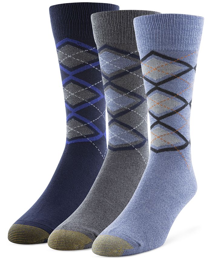 Gold Toe Men's 3Pk. Premium Argyle Dress Socks Macy's