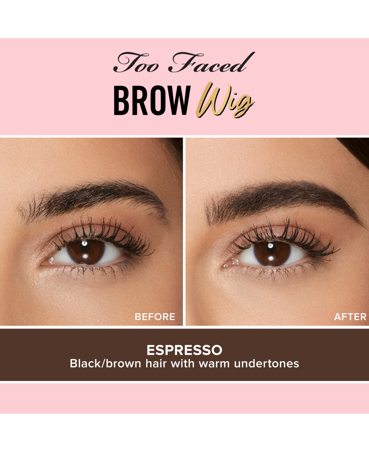 Too Faced Brow Wig Brush On Brow Extensions Fluffy Brow Gel