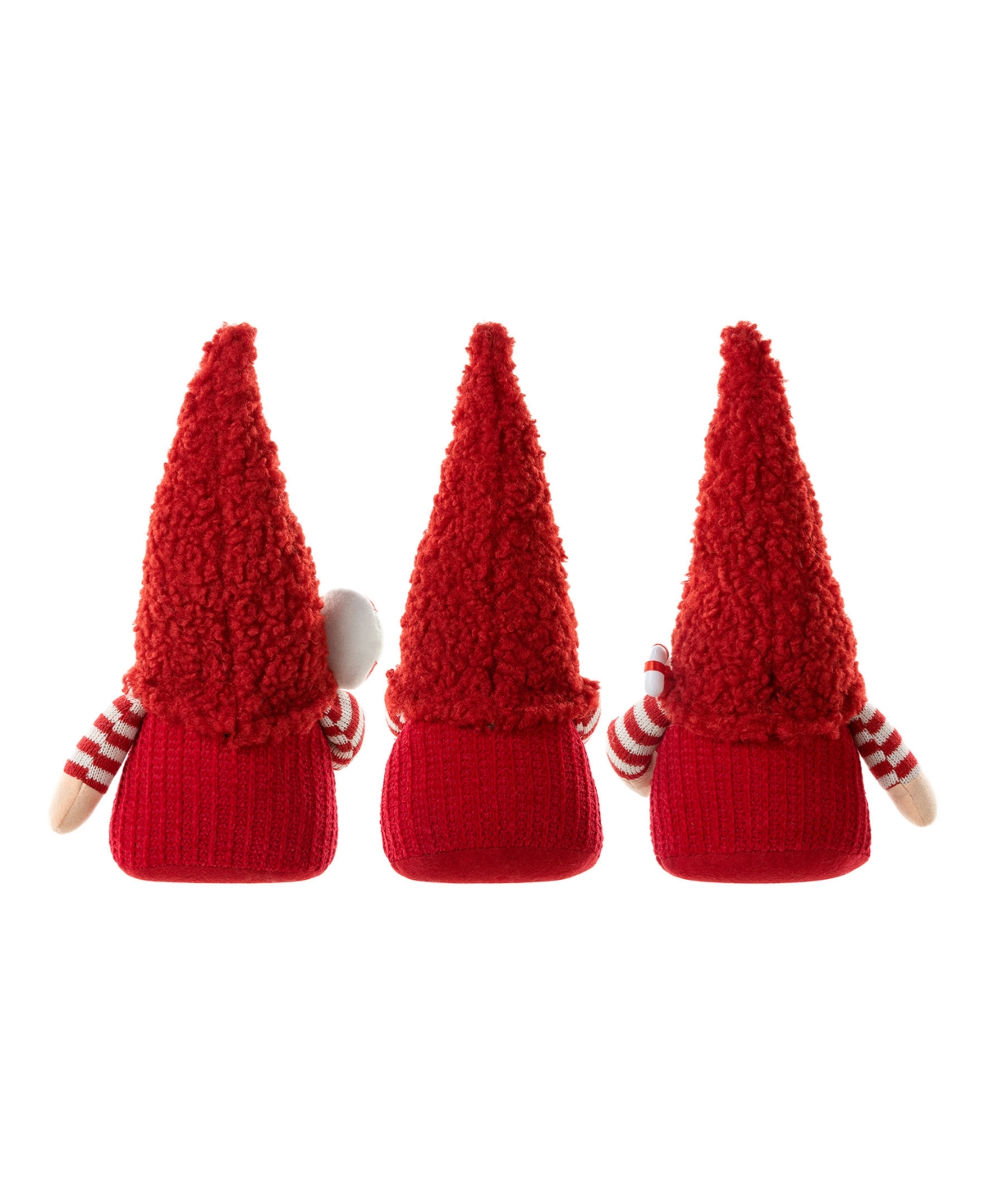 Glitzhome Fabric Joy Christmas Gnome Decor Set, 3 Piece