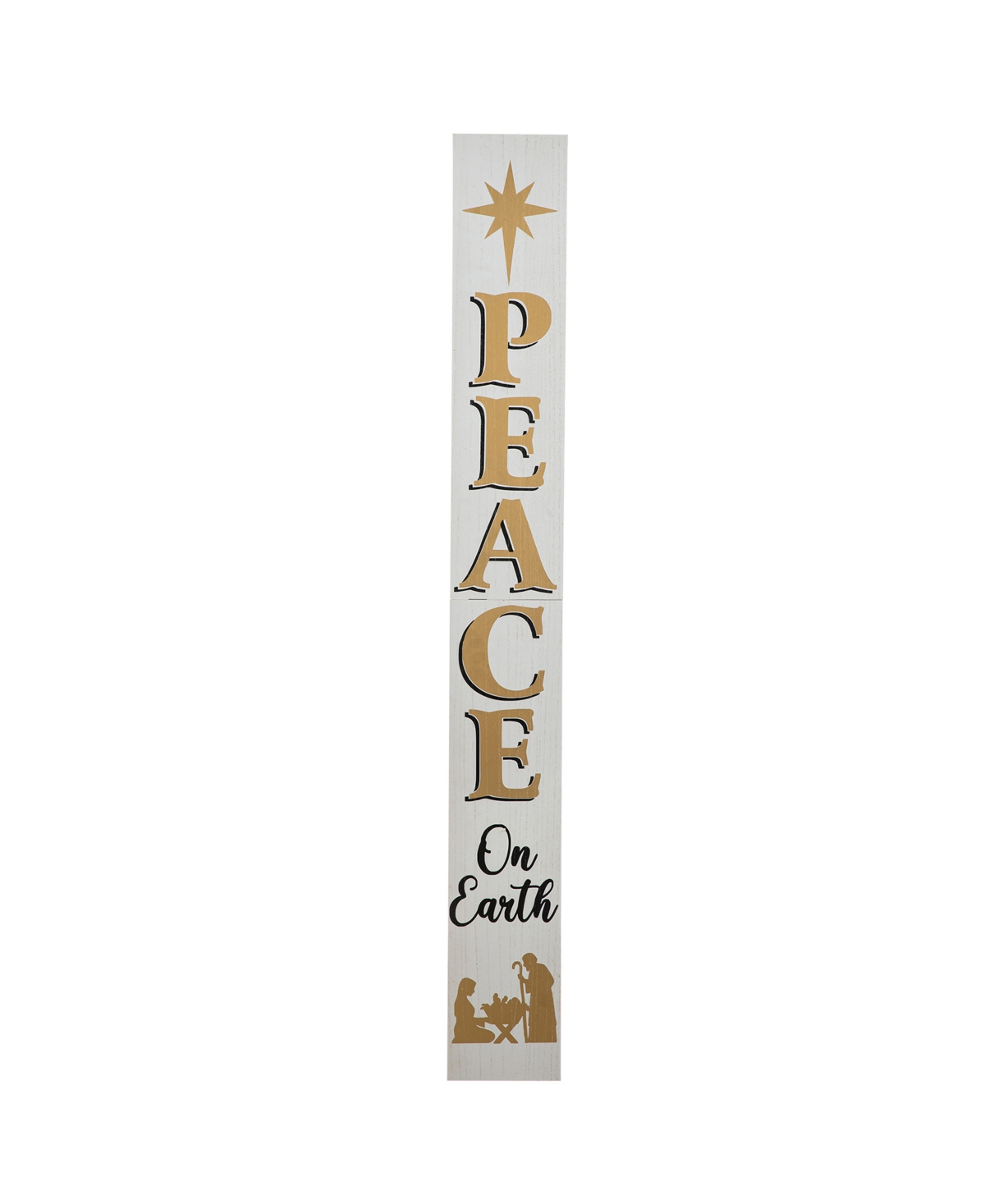 60" Wooden Nativity Peace Porch Sign - Multi