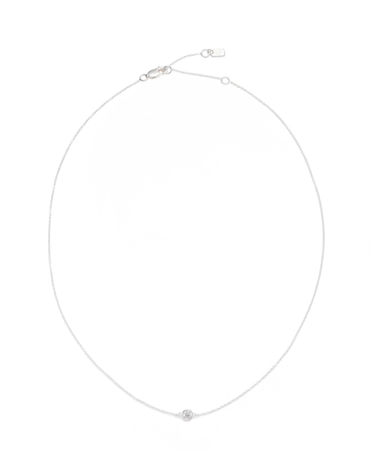Ralph Lauren Sterling Silver And Cubic Zirconia Pendant Necklace In Sterling Silver