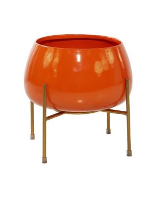 Metal Modern Planters with Stand, Set of 2