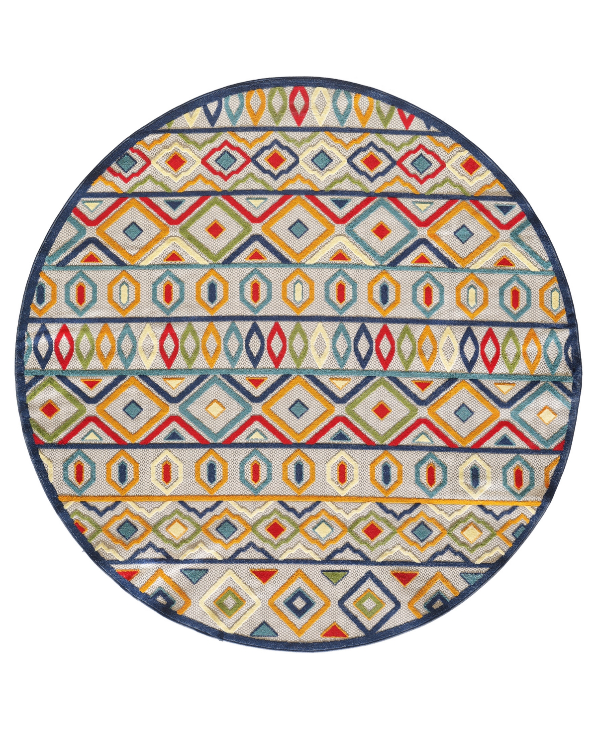 Kas Calla 6928 7'10in x 7'10in Round Area Rug - Ivory