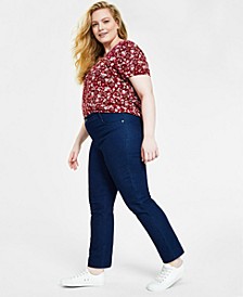 Plus Size High-Rise Slim-Leg Jeans, Created for Macy's