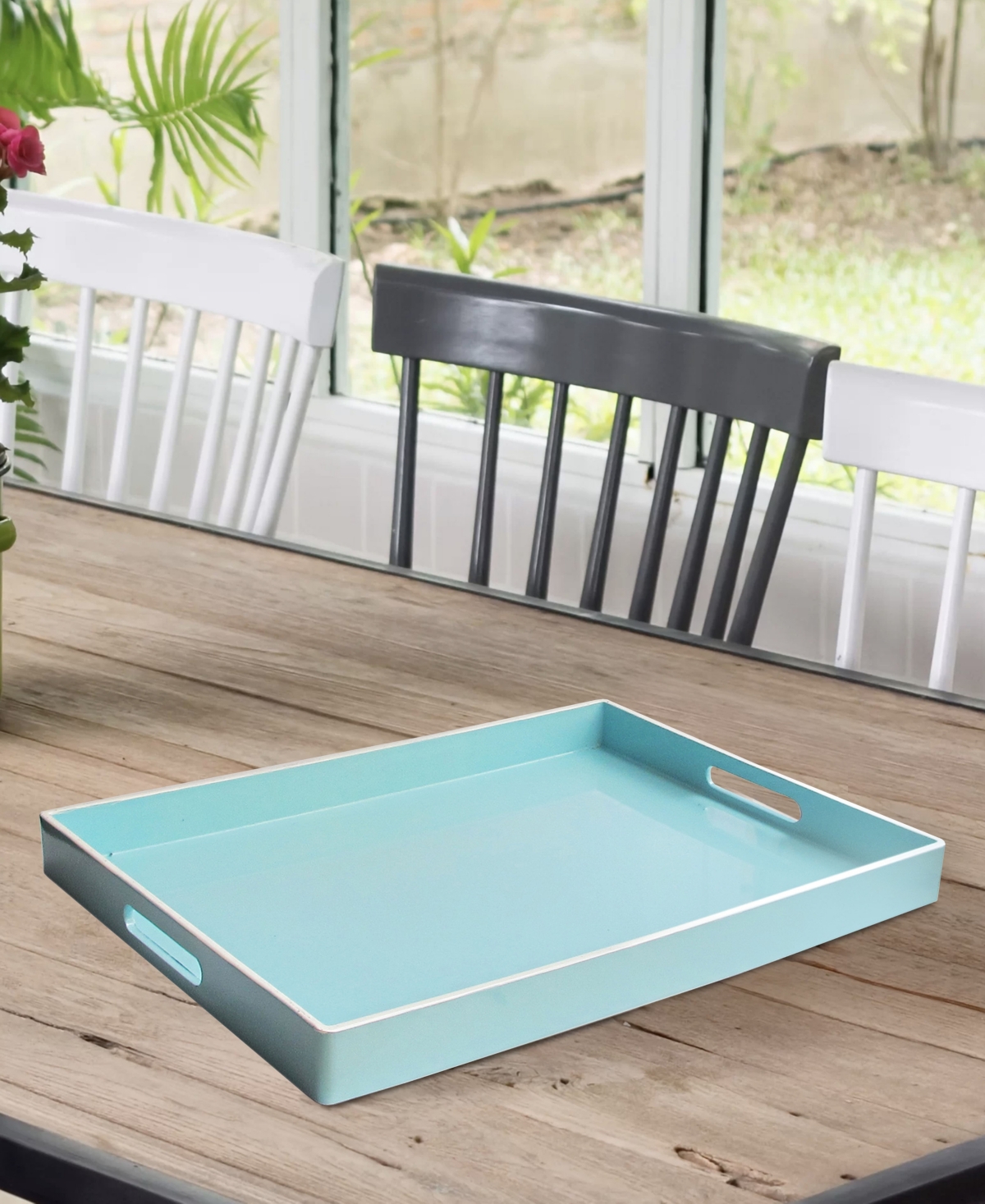 Angular Tray with Handles,