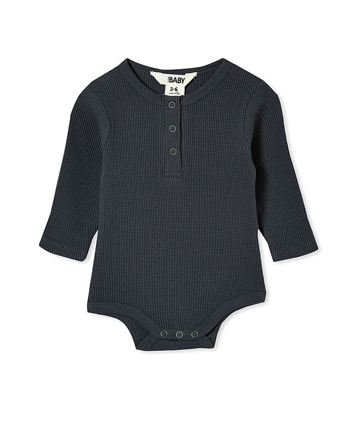 COTTON ON Baby Boy or Girls the Long Sleeve Waffle Bubbysuit Macy's