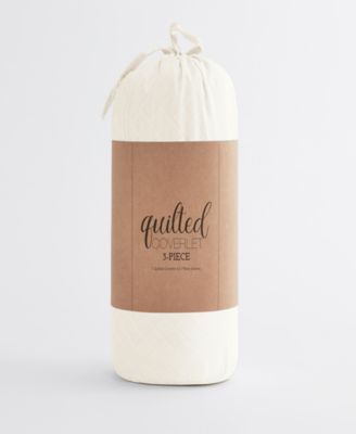 ienjoy Home Herringbone Lightweight Quilted Coverlet Set, Queen