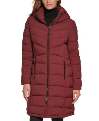 Macys womens long puffer coats sale