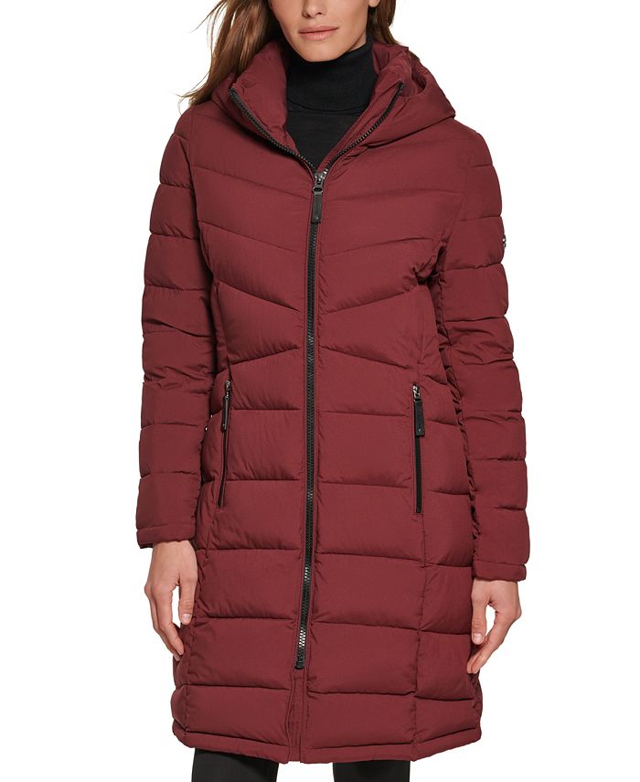 Descubrir 79+ imagen calvin klein women’s hooded stretch puffer coat