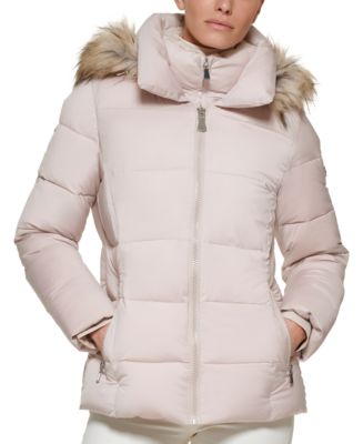 tweeling Verspilling Prik Calvin Klein Women's Faux-Fur-Trim Hooded Puffer Coat & Reviews - Coats &  Jackets - Women - Macy's