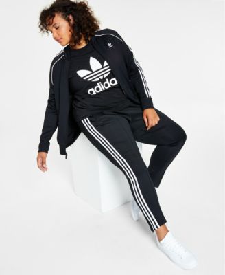 Adidas Originals Plus Size Track Jacket Trefoil Logo T Shirt Track Pants