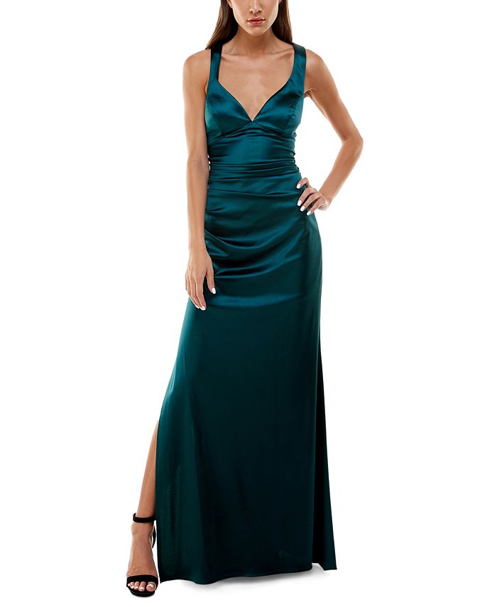 B Darlin Junior's Open Back Gown Green Size 11-12