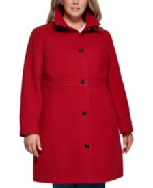 Michael Kors Women's Plus Size Hooded Point-Collar Coat, Created For Macy's  Reviews Coats Jackets Plus Sizes Macy's 