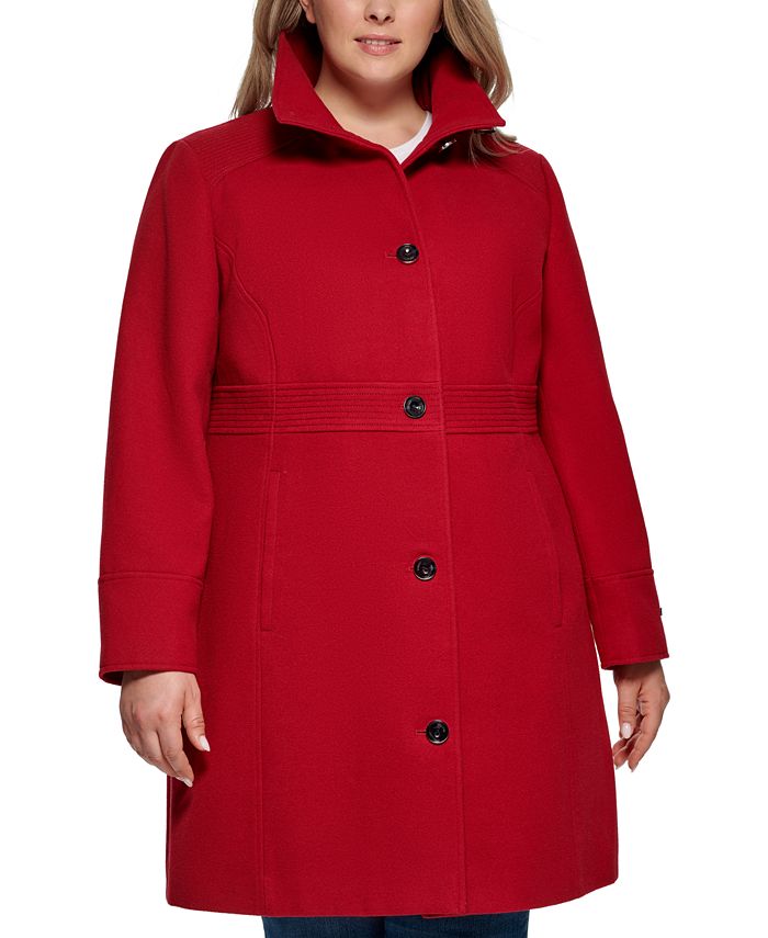 Tommy Hilfiger Plus Size Stand-Collar Coat, Created for Macy's ...
